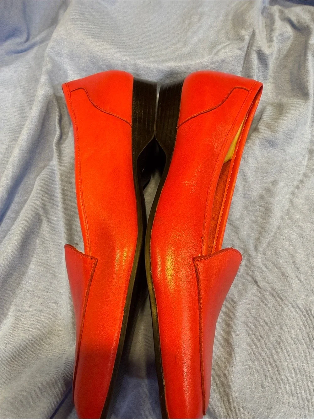 J.G. Hook Red Leather Women's Loafers